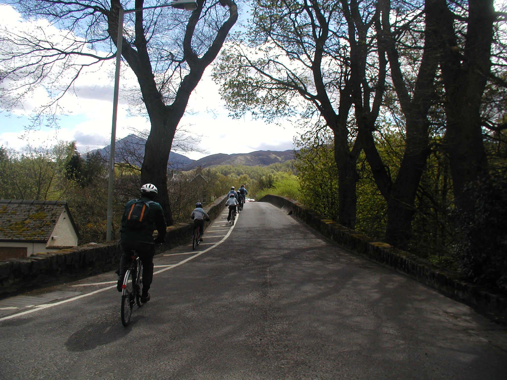 Family cycling, Kinloch Rannoch